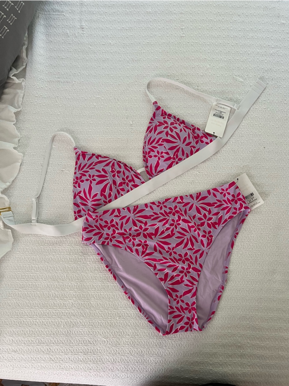 Pink Floral Two-Piece Bikini Set